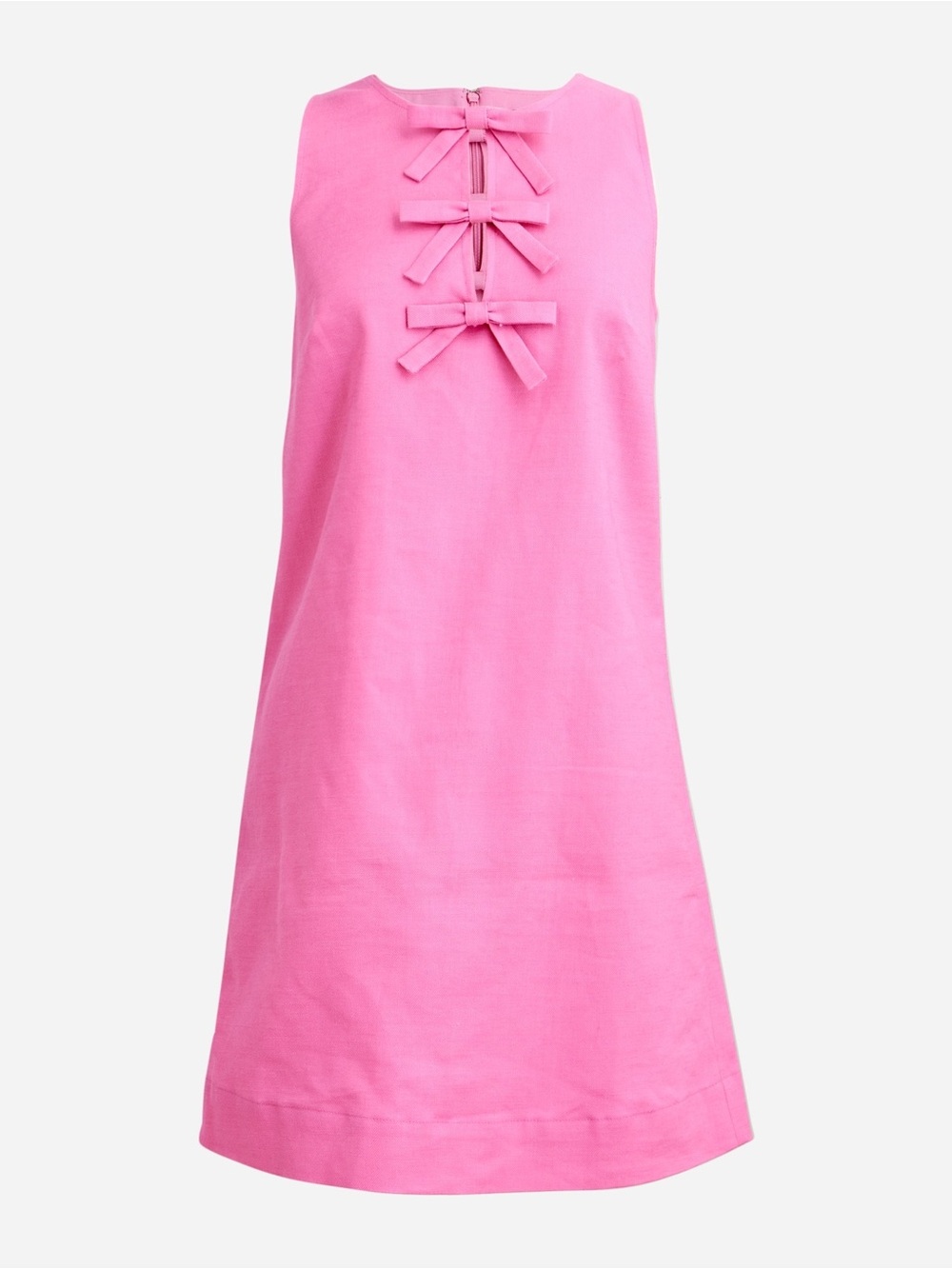 J. Crew Pink Sleeveless Bow Shift Dress - Picture 3 of 11